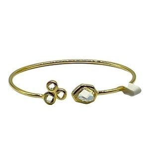 NEW REAL SIMPLE R1249 Talia fashion gold adjustable bracelet clear cryst…